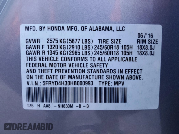2017 Acura MDX with VIN 5FRYD4H30HB000993, listed as a Copart auction lot 52889405 with 31,172 mi miles and Salvage Title. Bid and sale history available at carsss.com. Image 13.