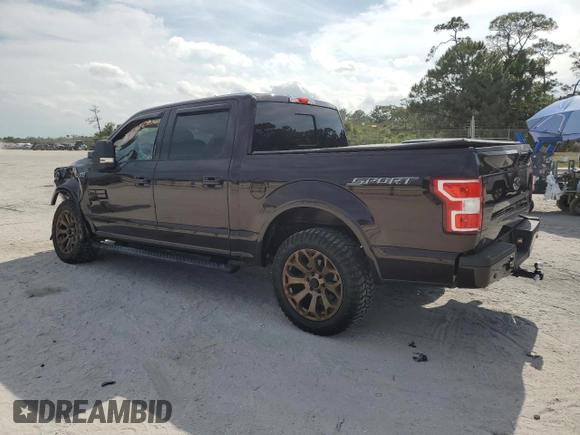 2018 Ford F-150 XL with VIN 1FTEW1CG6JKC16041, listed as a Copart auction lot 54222015 with 61,568 mi miles and Salvage title. Bid and sale history available at DreamBid. Image 2.