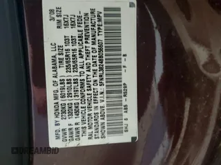 2008 Honda Odyssey LX z VIN 5FNRL38248B056607, wystawiony jako Copart lot #62271995 z przebiegiem 168 714 mil mil oraz Szkoda całkowita • Salvage title. Historia ofert i sprzedaży dostępna na DreamBid. Obrazek 13.