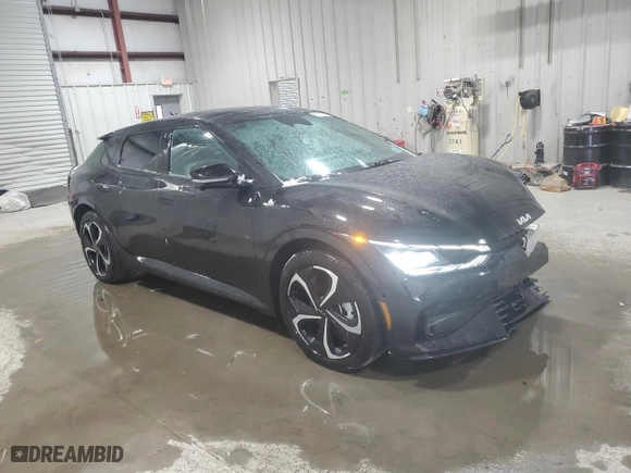 2022 Kia EV6 GT-Line with VIN KNDC4DLC0N5062264, listed as a Copart auction lot 88213905 with 56,502 mi miles and Salvage Title. Bid and sale history available at carsss.com. Image 4.