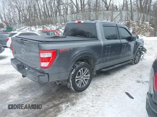 2023 Ford F-150 XL with VIN 1FTEW1EP0PFA81122, listed as a IAAI auction lot 41375754 with 25,249 mi miles. Bid and sale history available at carsss.com. Image 4.