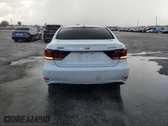 2015 Lexus LS 460 with VIN JTHBL5EF1F5135587, listed as a Copart auction lot 58524395 with 116,816 mi miles and Salvage title. Bid and sale history available at DreamBid. Image 6.