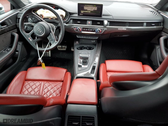 2018 Audi S5 Coupe Prestige with VIN WAUR4AF53JA077491, listed as a Copart auction lot 40217344 with 63,305 mi miles. Bid and sale history available at carsss.com. Image 8.