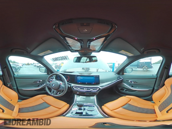 2024 BMW M3 Competition xDrive with VIN WBS43AY0XRFT17144, listed as a Copart auction lot 60822865 with 34,710 mi miles and Salvage title. Bid and sale history available at DreamBid. Image 15.