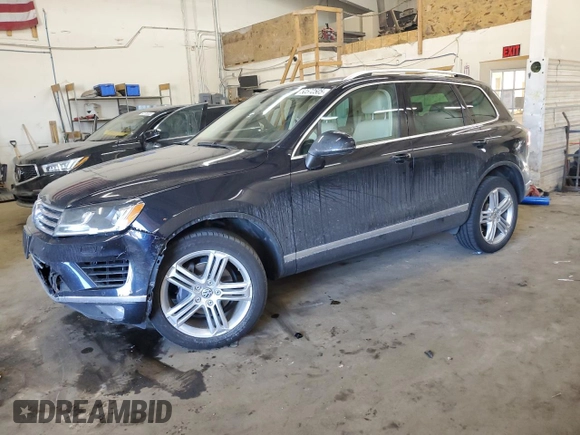2015 Volkswagen Touareg Sport with VIN WVGEF9BP3FD003121, listed as a Copart auction lot 50572505 with 87,082 mi miles and Salvage title. Bid and sale history available at DreamBid. Image 1.