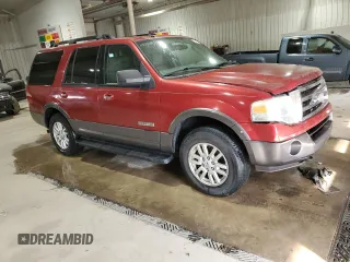 2007 Ford Expedition XLT with VIN 1FMFU16547LA55255, listed as a Copart auction lot 62493755 with 118,463 mi miles and Salvage title. Bid and sale history available at DreamBid. Image 4.