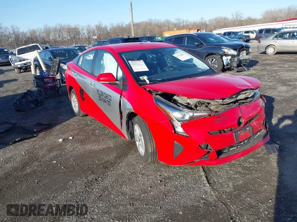 2018 Toyota Prius Two with VIN JTDKBRFUXJ3592766, listed as a IAAI auction lot 41753682 with 125,662 mi miles. Bid and sale history available at carsss.com. Image 1.
