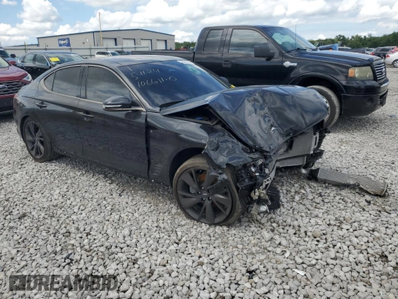 2023 Genesis G70 2.0T with VIN KMTG34TA2PU126768, listed as a Copart auction lot 56201094 with 11,556 mi miles and Salvage Title. Bid and sale history available at DreamBid. Image 4.