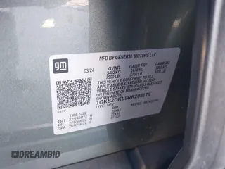 2024 GMC Yukon Denali with VIN 1GKS2DKL9RR208179, listed as a IAAI auction lot 41410072 with 19,896 mi miles. Bid and sale history available at carsss.com. Image 9.