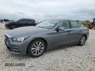 2014 Infiniti Q50 Hybrid Premium with VIN JN1AV7AP5EM692060, listed as a Copart auction lot 54766945 with 52,426 mi miles and Salvage title. Bid and sale history available at DreamBid. Image 1.