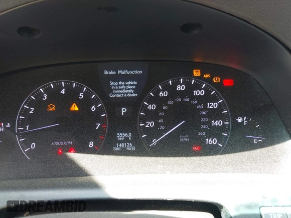 2008 Lexus LS 460 with VIN JTHBL46F885079935, listed as a IAAI auction lot 42013136 with 148,126 mi miles. Bid and sale history available at carsss.com. Image 7.