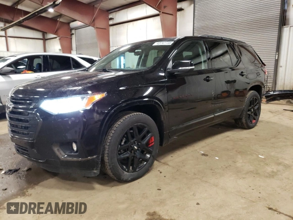 2021 Chevrolet Traverse Premier with VIN 1GNERKKW4MJ219012, listed as a Copart auction lot 43747735 with 83,735 mi miles and Salvage Title. Bid and sale history available at carsss.com. Image 1.