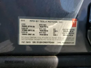 2013 Tesla Model S z VIN 5YJSA1CN6DFP03404, wystawiony jako Copart lot #60239535 z przebiegiem 103 800 mil mil oraz Czysty tytuł • Clean title. Historia ofert i sprzedaży dostępna na DreamBid. Obrazek 13.