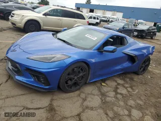 2021 Chevrolet Corvette 2LT with VIN 1G1YB3D48M5124739, listed as a Copart auction lot 65192324 with 38,415 mi miles and Clean Title. Bid and sale history available at carsss.com. Image 1.