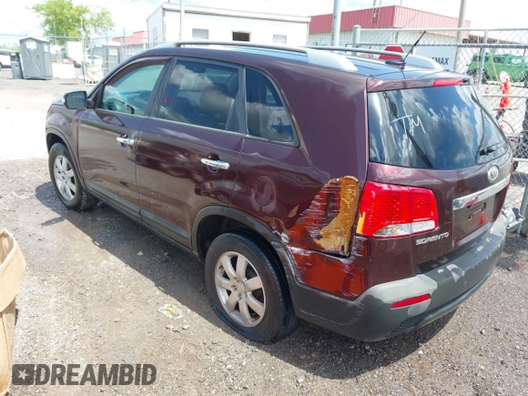 2011 Kia Sorento LX with VIN 5XYKT4A13BG044196, listed as a IAAI auction lot 42080972 with 292,004 mi miles. Bid and sale history available at carsss.com. Image 3.