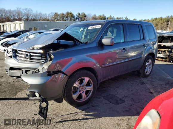 2012 Honda Pilot EX-L with VIN 5FNYF4H71CB072275, listed as a Copart auction lot 43347615 with Not Provided miles and Salvage Title. Bid and sale history available at DreamBid. Image 1.