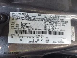 2012 Ford Focus SE with VIN 1FAHP3F22CL456552, listed as a IAAI auction lot 42341696 with 129,699 mi miles and . Bid and sale history available at DreamBid. Image 9.