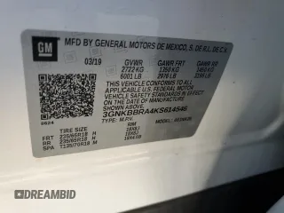 2019 Chevrolet Blazer z VIN 3GNKBBRA4KS614546, wystawiony jako Copart lot #48635025 z przebiegiem 123 417 mil mil oraz Szkoda całkowita • Salvage title. Historia ofert i sprzedaży dostępna na DreamBid. Obrazek 16.