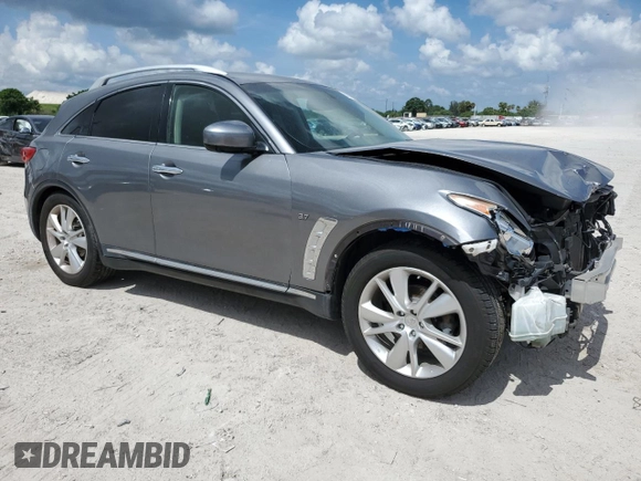 2017 Infiniti QX70 with VIN JN8CS1MW7HM411920, listed as a Copart auction lot 63930635 with Not provided miles and Clean title. Bid and sale history available at DreamBid. Image 4.
