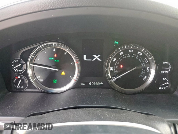 2017 Lexus LX 570 with VIN JTJHY7AX6H4237898, listed as a Copart auction lot 61805495 with 97,598 mi miles and Salvage title. Bid and sale history available at DreamBid. Image 9.