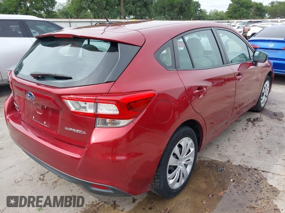 2019 Subaru Impreza with VIN 4S3GTAB64K3715751, listed as a IAAI auction lot 42395464 with 83,612 mi miles and . Bid and sale history available at DreamBid. Image 4.