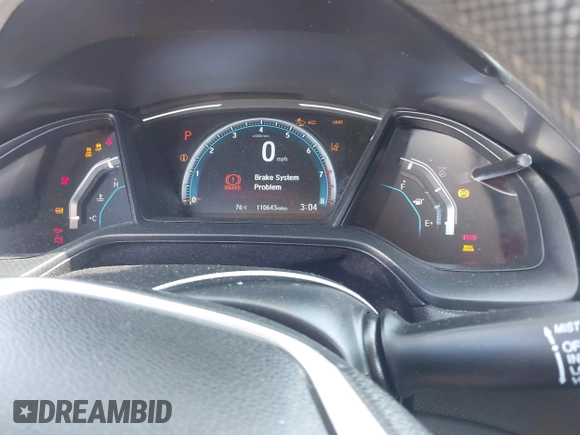 2019 Honda Civic Sedan LX with VIN 2HGFC2F69KH550645, listed as a IAAI auction lot 42043492 with 110,643 mi miles. Bid and sale history available at carsss.com. Image 7.