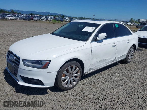 2013 Audi A4 Premium с VIN WAUAFAFL6DN040938, выставлен на аукционе IAAI как лот 39591195 с пробегом 126 384 миль миль и . История ставок и продаж доступна на DreamBid. Изображение 2.