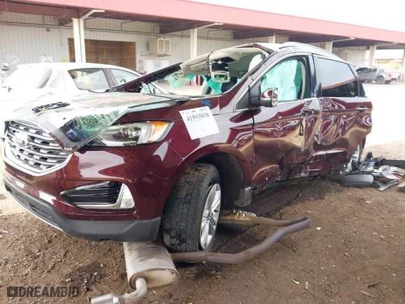 2020 Ford Edge SEL with VIN 2FMPK4J98LBA48938, listed as a IAAI auction lot 41593808 with 66,479 mi miles. Bid and sale history available at carsss.com. Image 2.