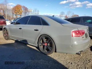 2013 Audi S8 with VIN WAUD2AFD6DN019900, listed as a Copart auction lot 79834204 with 97,396 mi miles and Clean Title. Bid and sale history available at carsss.com. Image 2.