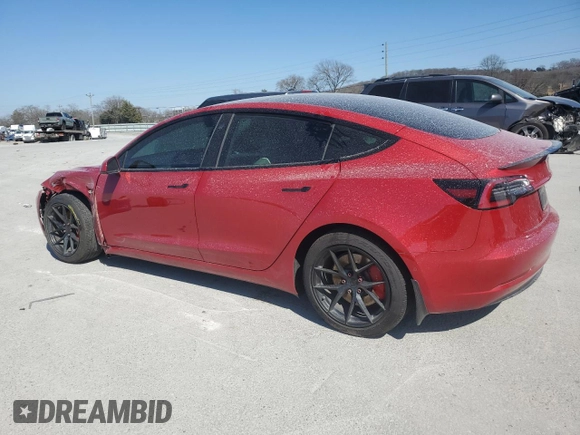 2021 Tesla Model 3 Performance with VIN 5YJ3E1EC9MF013392, listed as a Copart auction lot 48488125 with 55,402 mi miles and Salvage Title. Bid and sale history available at DreamBid. Image 2.