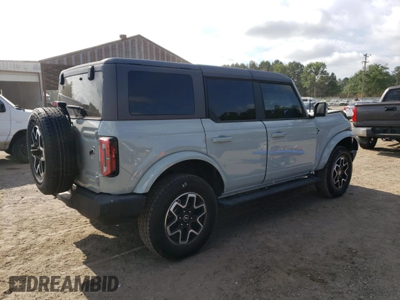 2024 Ford Bronco Outer Banks с VIN 1FMEE8BP8RLA73270, выставлен на аукционе Copart как лот 56790205 с пробегом 8 715 миль миль и Списание • Salvage title. История ставок и продаж доступна на DreamBid. Изображение 3.