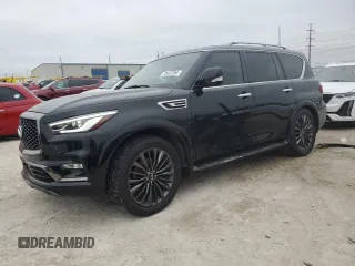 2021 Infiniti QX80 LUXE with VIN JN8AZ2AF6M9715895, listed as a Copart auction lot 72437294 with 42,582 mi miles and Salvage Title. Bid and sale history available at carsss.com. Image 1.