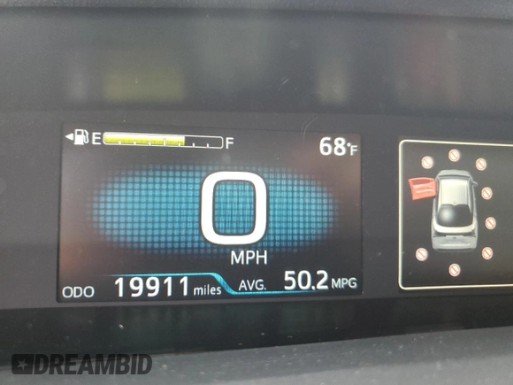2021 Toyota Prius L Eco with VIN JTDKAMFU1M3146516, listed as a Copart auction lot 58406175 with 19,911 mi miles and Salvage title. Bid and sale history available at DreamBid. Image 9.