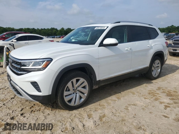 2021 Volkswagen Atlas SEL with VIN 1V2BR2CAXMC562859, listed as a Copart auction lot 60816645 with 72,410 mi miles and Salvage title. Bid and sale history available at DreamBid. Image 1.