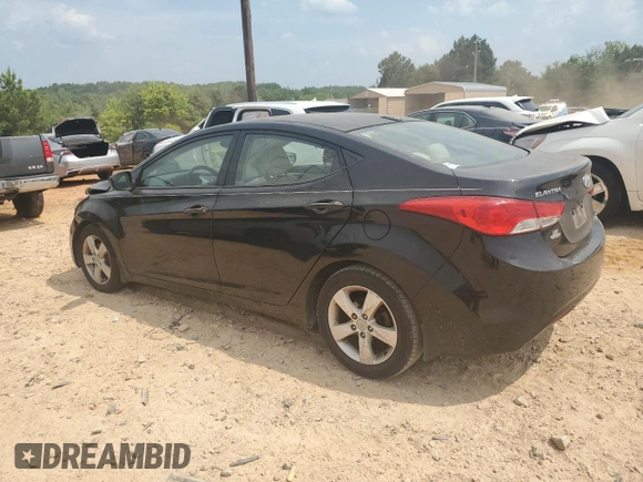 2013 Hyundai Elantra GLS with VIN 5NPDH4AE4DH204210, listed as a Copart auction lot 62301455 with 246,229 mi miles and Salvage title. Bid and sale history available at DreamBid. Image 2.