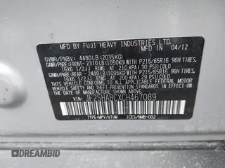 2012 Subaru Forester 2.5X with VIN JF2SHABCXCH467089, listed as a IAAI auction lot 41912795 with 1 mi miles. Bid and sale history available at carsss.com. Image 9.