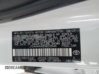2023 Toyota Mirai XLE с VIN JTDAAAAA0PA010546, выставлен на аукционе Copart как лот 50830485 с пробегом 27 265 миль миль и Списание • Salvage title. История ставок и продаж доступна на DreamBid. Изображение 13.