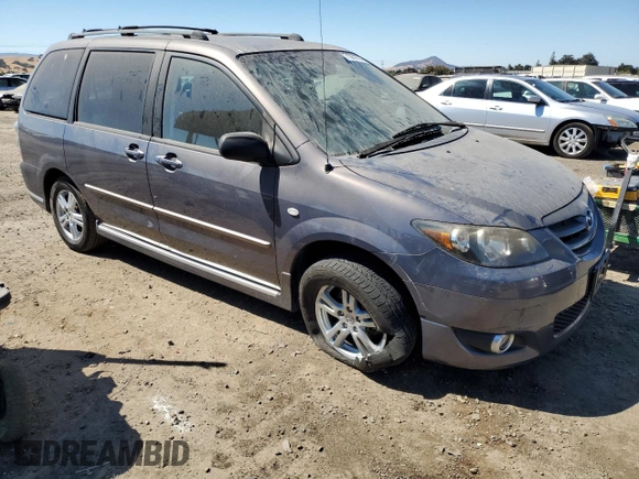 2006 Mazda MPV LX with VIN JM3LW28A660559606, listed as a Copart auction lot 71081614 with 120,200 mi miles and Salvage Title. Bid and sale history available at carsss.com. Image 4.