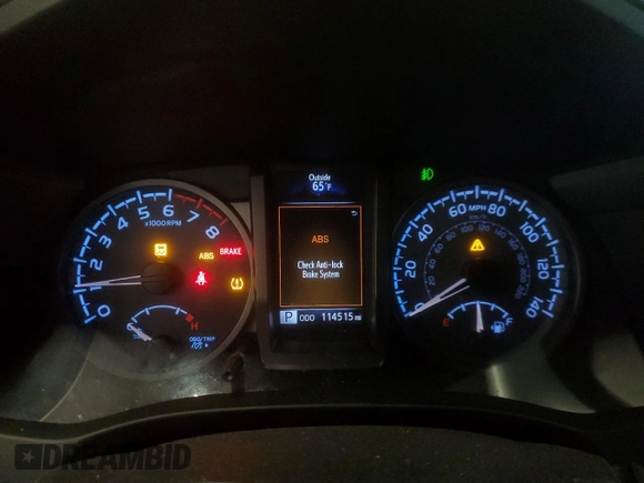 2017 Toyota Tacoma SR5 with VIN 3TMCZ5AN9HM049331, listed as a Copart auction lot 55744685 with 114,515 mi miles and Salvage Title. Bid and sale history available at DreamBid. Image 9.