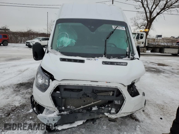 2023 Ford Transit Cargo with VIN 1FTBR2X84PKB44056, listed as a Copart auction lot 40418174 with Not Provided miles and Salvage Title. Bid and sale history available at DreamBid. Image 5.