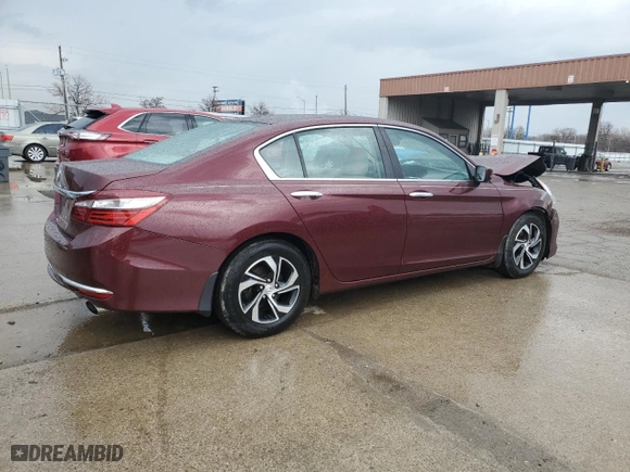 2016 Honda Accord Sedan LX with VIN 1HGCR2F31GA081385, listed as a Copart auction lot 50977415 with 129,129 mi miles and Salvage Title. Bid and sale history available at carsss.com. Image 3.