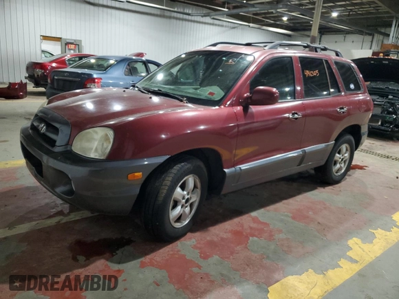 2005 Hyundai Santa Fe GLS with VIN KM8SC13E45U881925, listed as a Copart auction lot 41465615 with 162,152 mi miles and Clean Title. Bid and sale history available at carsss.com. Image 1.