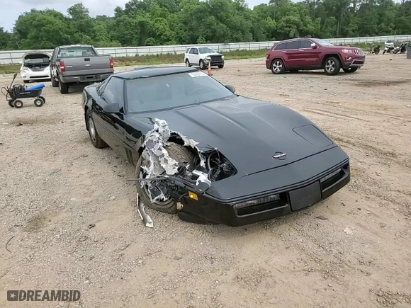 1987 Chevrolet Corvette with VIN 1G1YY2184H5127207, listed as a Copart auction lot 53497164 with 0 mi miles and Salvage Title. Bid and sale history available at carsss.com. Image 10.