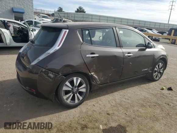 2016 Nissan LEAF SV with VIN 1N4BZ0CP0GC303642, listed as a Copart auction lot 84659664 with 95,180 mi miles and Salvage Title. Bid and sale history available at carsss.com. Image 3.