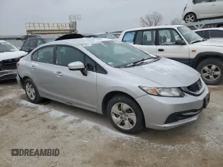 2015 Honda Civic Sedan LX with VIN 19XFB2F53FE006166, listed as a Copart auction lot 45543635 with 159,965 mi miles and Salvage Title. Bid and sale history available at carsss.com. Image 4.