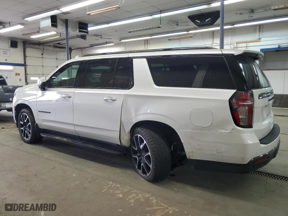 2022 Chevrolet Suburban RST with VIN 1GNSKEKD4NR341895, listed as a Copart auction lot 45866445 with 47,571 mi miles and Salvage Title. Bid and sale history available at carsss.com. Image 2.