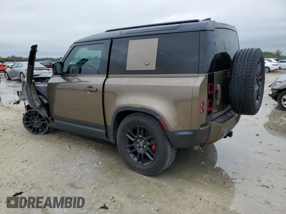 2023 Land Rover Defender S with VIN SALEJ6EX3P2121687, listed as a Copart auction lot 89240485 with 55,726 mi miles and Non repairable. Bid and sale history available at DreamBid. Image 2.