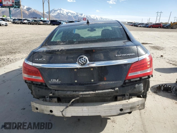 2014 Buick LaCrosse Leather with VIN 1G4GB5G37EF277461, listed as a Copart auction lot 49537795 with 165,043 mi miles and Salvage Title. Bid and sale history available at DreamBid. Image 6.