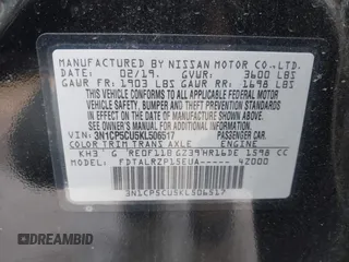 2019 Nissan Kicks S with VIN 3N1CP5CU5KL506517, listed as a IAAI auction lot 41647331 with 48,173 mi miles and . Bid and sale history available at carsss.com. Image 9.