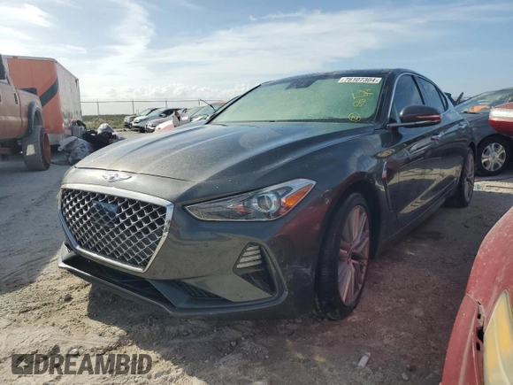 2021 Genesis G70 2.0T with VIN KMTG34LA8MU066796, listed as a Copart auction lot 82797274 with Not provided miles and Non repairable. Bid and sale history available at DreamBid. Image 1.